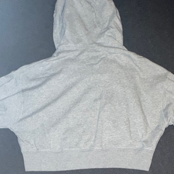 Aeropostale Gray Cropped Hoodie with Zip - Picture 3 of 3
